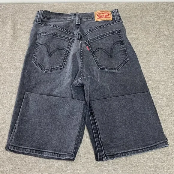 Levi's Ribcage Straight Ankle Denim Jeans Women's 27 High Rise Gray Casual Pants - Picture 6 of 14